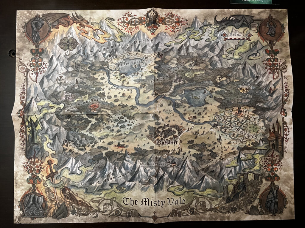Map of the Misty Vale for Free League's Dragonbane